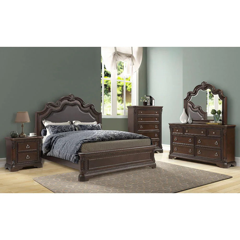 2 Drawer Nightstand - Mahogany - Furniture Home Direct