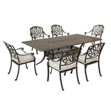 Rectangular Long Dining Set With Sunbrella Cushions - Furniture Home Direct