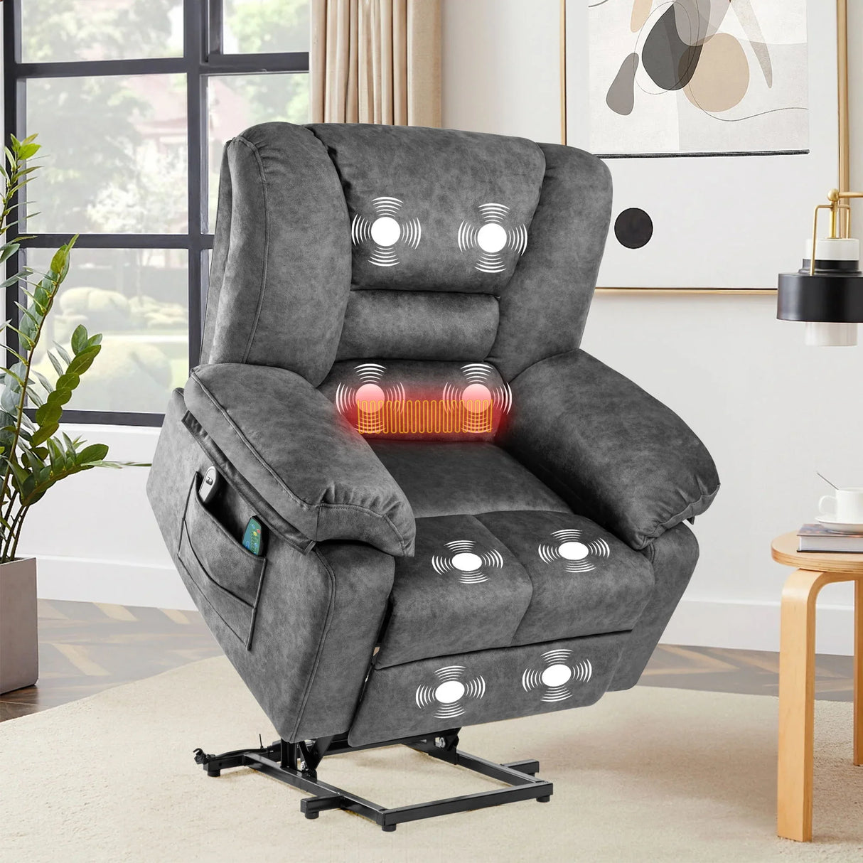 Power Lift Recliner Chair Sofa With Massage - Furniture Home Direct