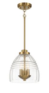 Ember - 3 Candle Lights Chain Pendant - Clear / Gold - Furniture Home Direct
