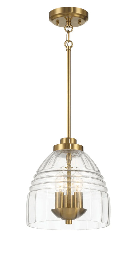 Ember - 3 Candle Lights Chain Pendant - Clear / Gold - Furniture Home Direct