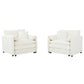Modern Chenille Oversized Accent Chair, Comfy Single Sofa With Large Seat (Set of 2) - Furniture Home Direct
