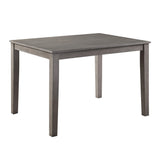 Dining Set Rectangular Table with Padded Chairs Gray - Furniture Home Direct