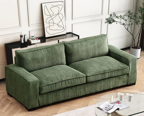 Luxe - Corduroy Sofa With Sleek Design, Spacious And Comfortable 3 Seater Couch - Furniture Home Direct