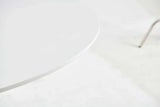 Table Mid-Century Dining Table For 4 - 6 People With Round MDF Table Top, Pedestal Dining Table, End Table Leisure Coffee Table, Cross Leg - Furniture Home Direct