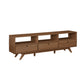 Modern Scandi 3 Door Low Profile TV Stand For TVs Up To 80" - Furniture Home Direct