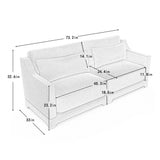 Elegant Sofa With Ergonomic Design And Lumbar Pillows - Furniture Home Direct