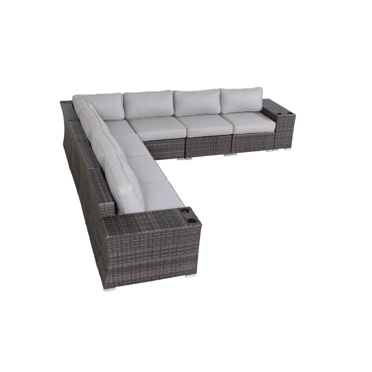 Rattan Sectional Sofa Set With Cushions - Furniture Home Direct