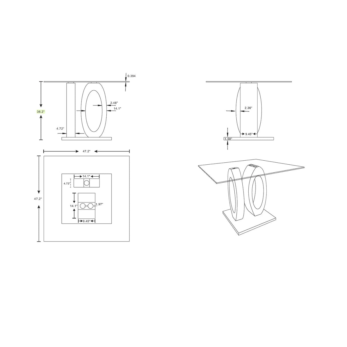 Royce - Dining Table Ecom - Furniture Home Direct