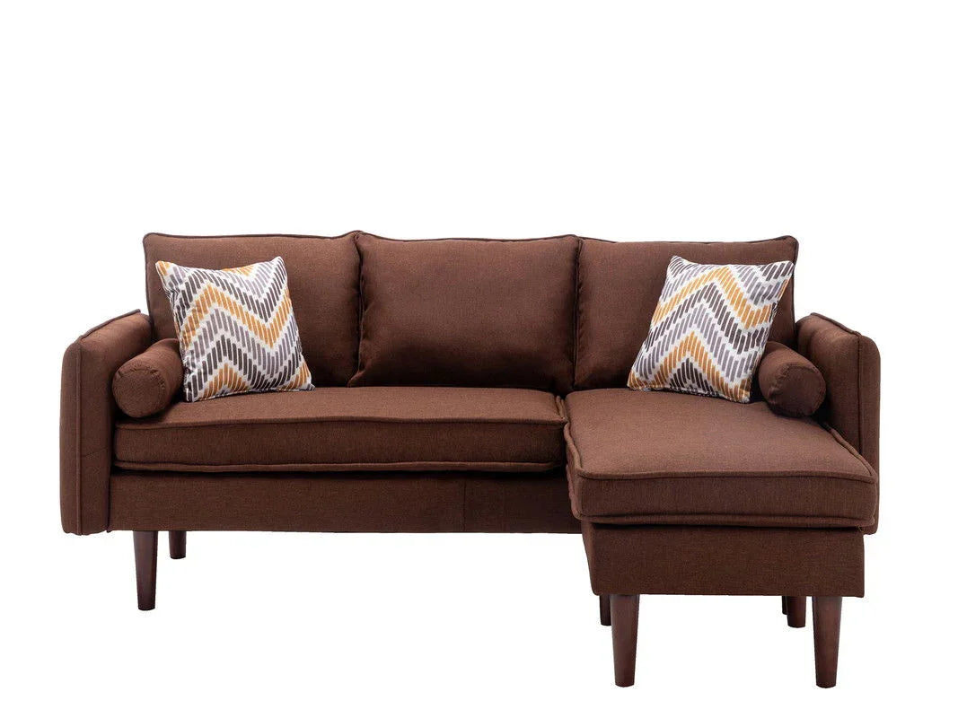 Mia - Sectional Sofa Chaise With USB Charger And Pillows - Furniture Home Direct