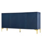 Modern 4 Door Sideboard With Creative Carved Surface And Adjustable Shelves - Furniture Home Direct