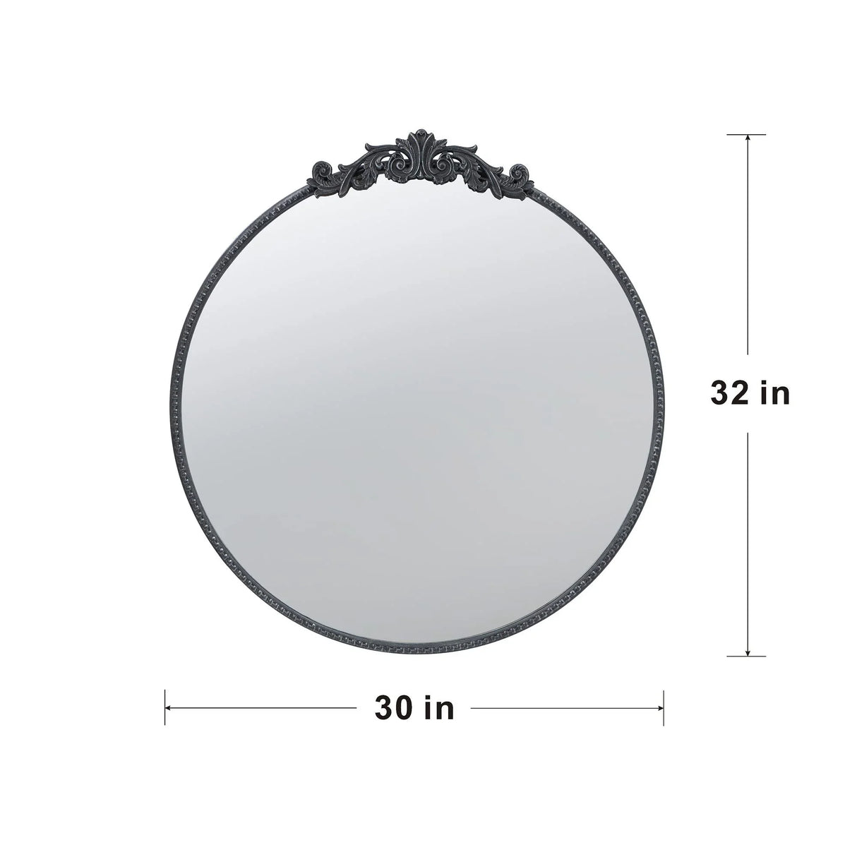 Classic Design Mirror With Baroque Inspired Frame For Bathroom, Entryway Console Lean Against Wall - Furniture Home Direct