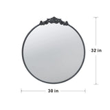 Classic Design Mirror With Baroque Inspired Frame For Bathroom, Entryway Console Lean Against Wall - Furniture Home Direct