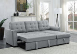 Avery - Sleeper Sectional Sofa With Reversible Storage Chaise - Light Gray - Furniture Home Direct
