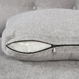 66.5" Upholstered Loveseat With Pull Out Bed, Two Throw Pillows, Dual USB Charging Port and Adjustable Backrest - Light Gray - Furniture Home Direct
