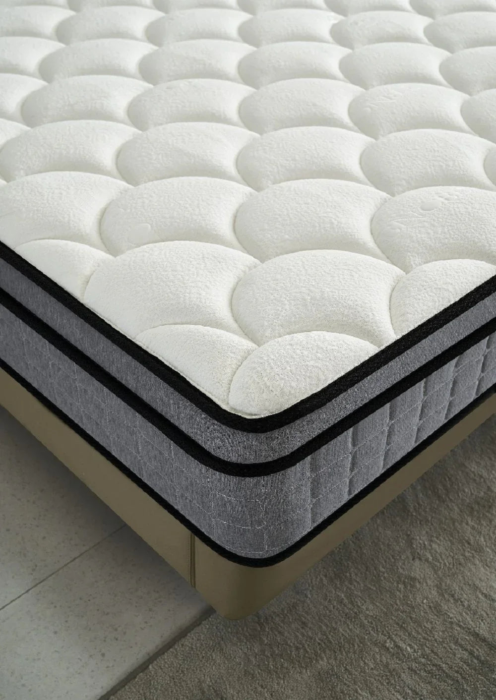 12" Hybrid Pillow Top Mattress A Box With Gel Infused Memory Foam, Breathable And Hypoallergenic, Medium Firm For Lumbar Support - Furniture Home Direct