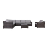 Outdoor Wicker Conversation Set With Cushions, All Weather - Furniture Home Direct