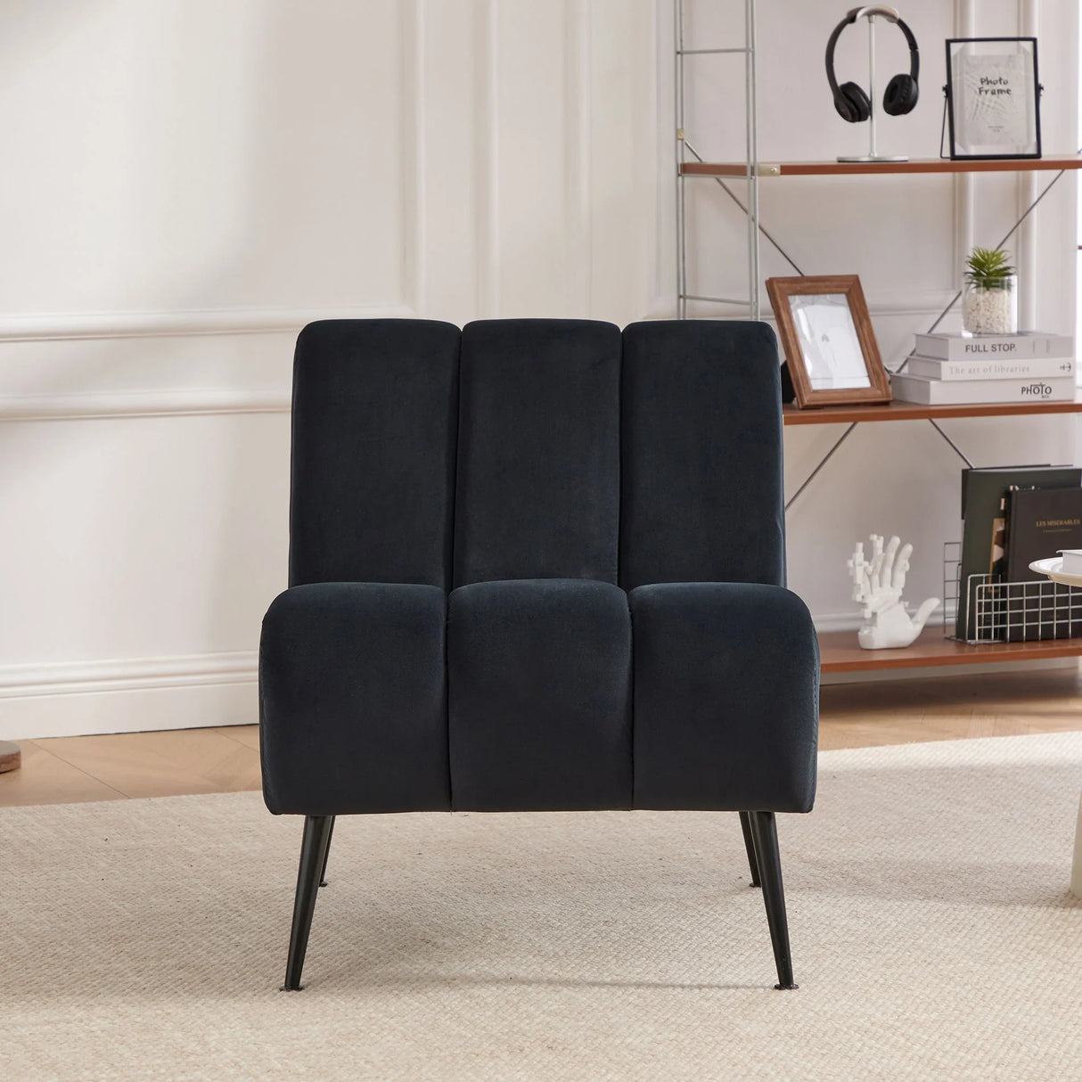 Upholstered Armless Chair For Living Room - Furniture Home Direct
