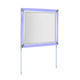 Laura - Mirror With LED Light And Sleek Frame - Silver - Furniture Home Direct