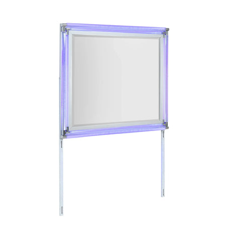 Laura - Mirror With LED Light And Sleek Frame - Silver - Furniture Home Direct