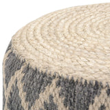 Edgeley - Handcrafted Round Pouf - Furniture Home Direct