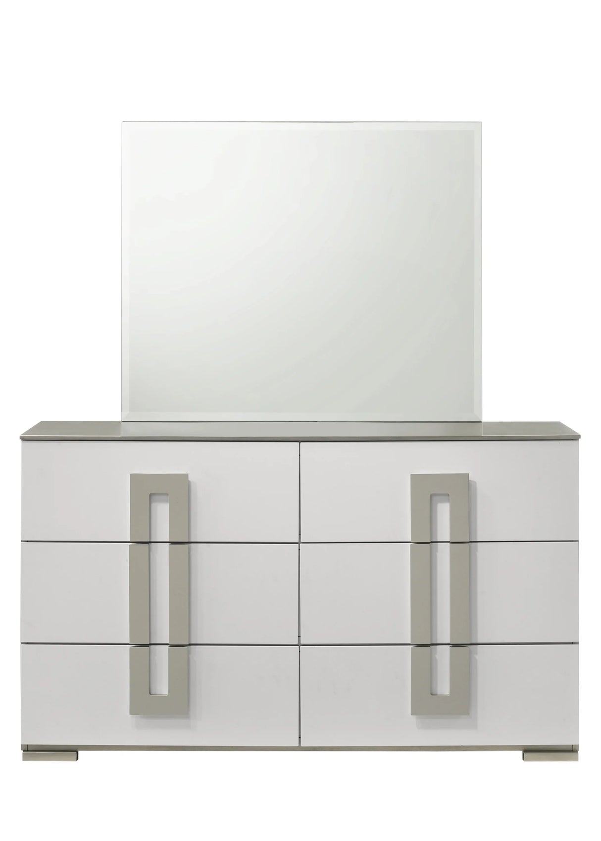 Bedroom Set Contemporary Full Bed Dresser Nightstand White - Furniture Home Direct