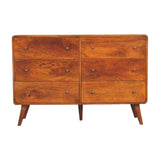 Large Curved Chest - Chestnut - Furniture Home Direct