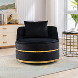360 Degree Swivel Over Sized Upholstered Barrel Chair - Furniture Home Direct