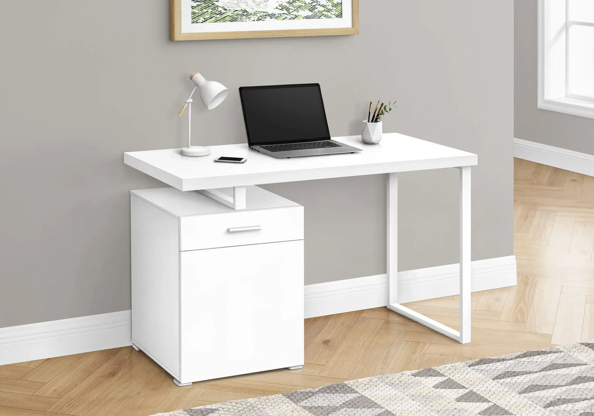 Computer Desk, Home Office, Laptop, Left, Right Set-Up, Storage Drawers, Work, Contemporary, Modern - Furniture Home Direct