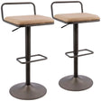 Beta - Industrial Barstool (Set of 2) - Camel - Furniture Home Direct