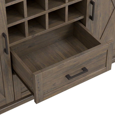 Ela - Wine Cabinet - Smoky Brown - Furniture Home Direct