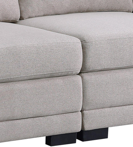 Kristin - Linen Fabric Loveseat - Light Gray - Furniture Home Direct