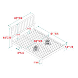 Mid-Century Modern Solid Wood Spindle Bed - Furniture Home Direct