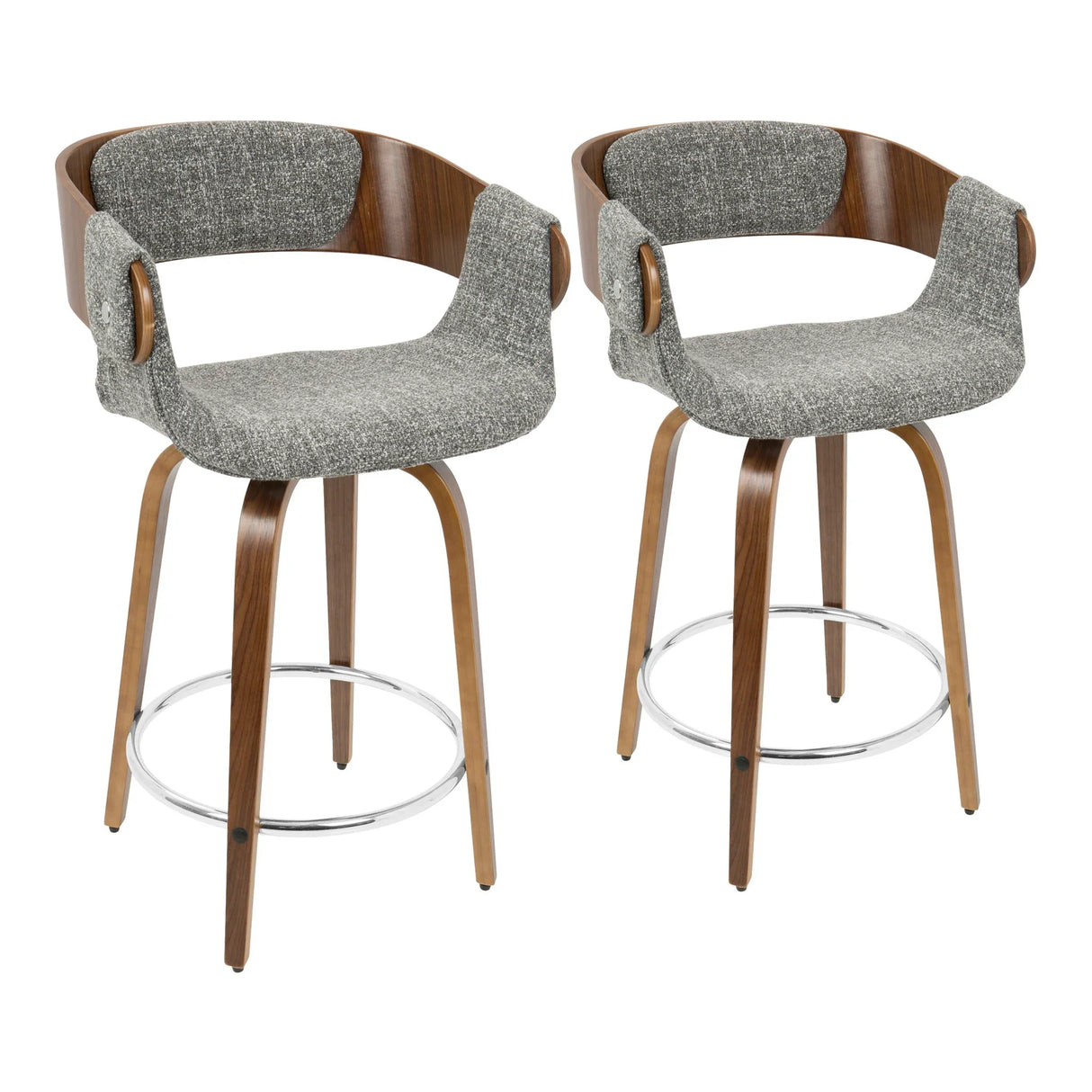 Elisa - Mid Century Modern Counter Stool (Set of 2) - Furniture Home Direct
