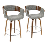 Elisa - Mid Century Modern Counter Stool (Set of 2) - Furniture Home Direct