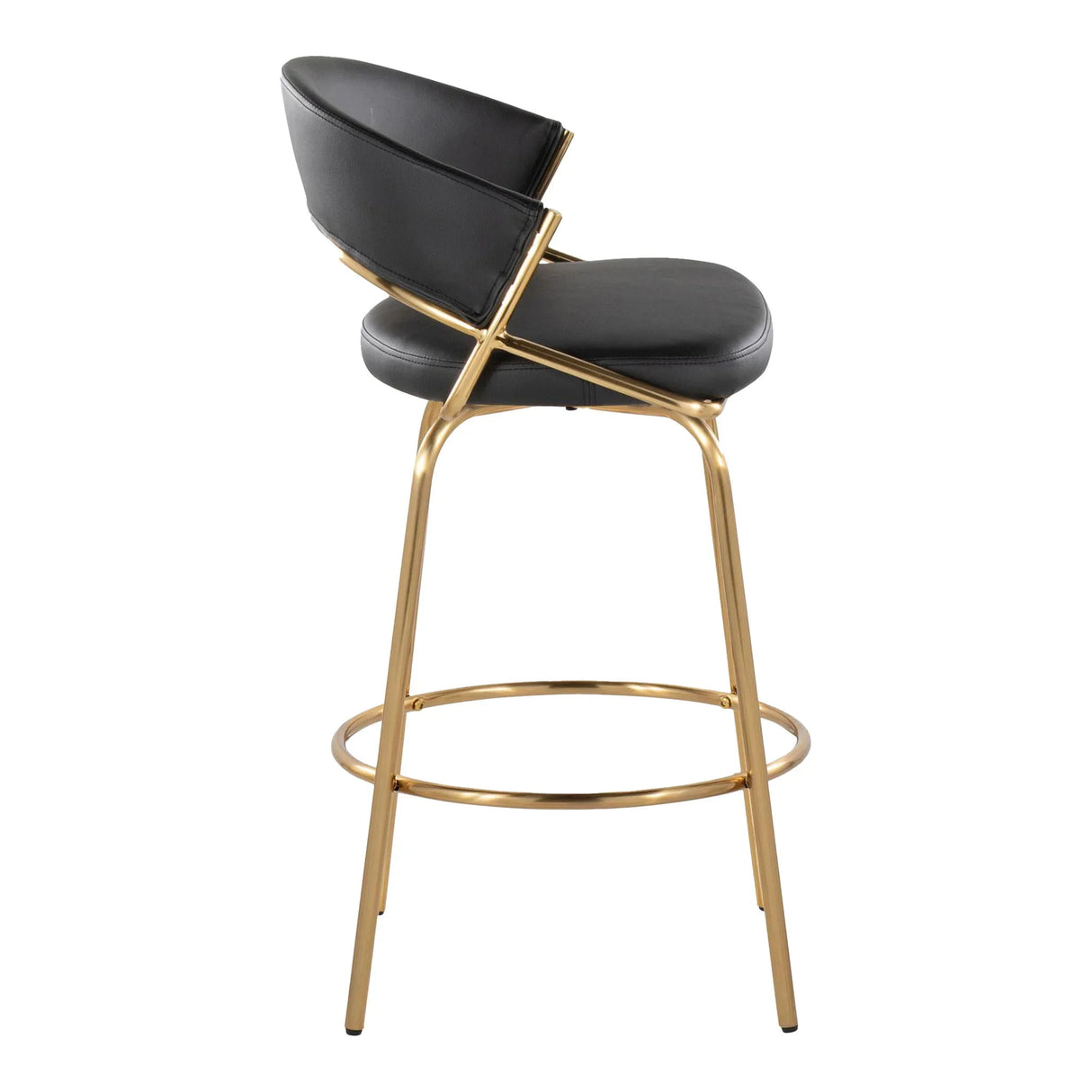 Jie - Glam Fixed Height Counter Stool (Set of 2) - Furniture Home Direct