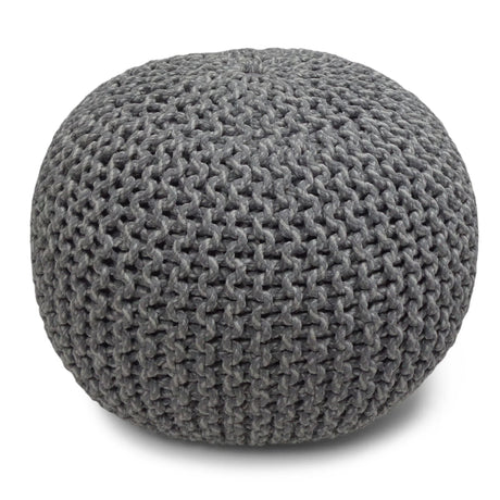 Nikki - Handcrafted Hand Knit Round Pouf - Furniture Home Direct