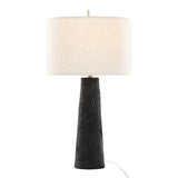 Kona - Contemporary Table Lamp (Set of 2) - Matte Black / Modern Brass / Natural - Furniture Home Direct
