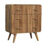 T Bar Ridged Chest - Brown - Furniture Home Direct