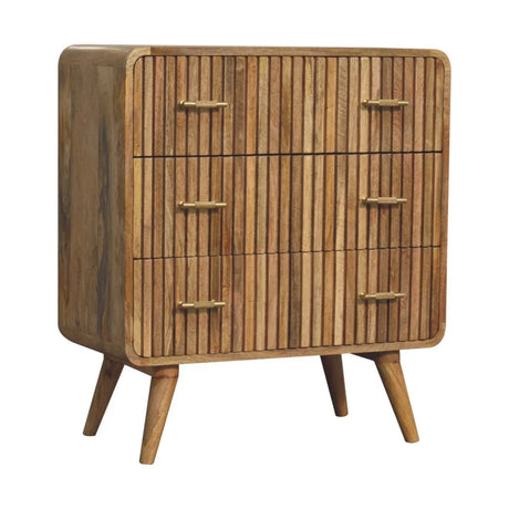 T Bar Ridged Chest - Brown - Furniture Home Direct