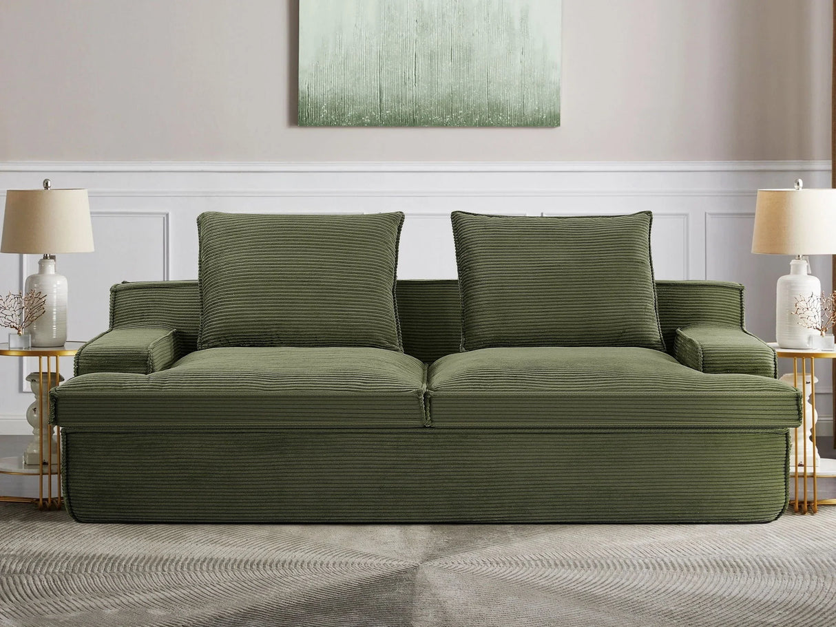 Nimbus - Oversized Full Foam 4 Seater Couch For Living Room Upholstered In Soft Corduroy, Wide Armrests - Furniture Home Direct