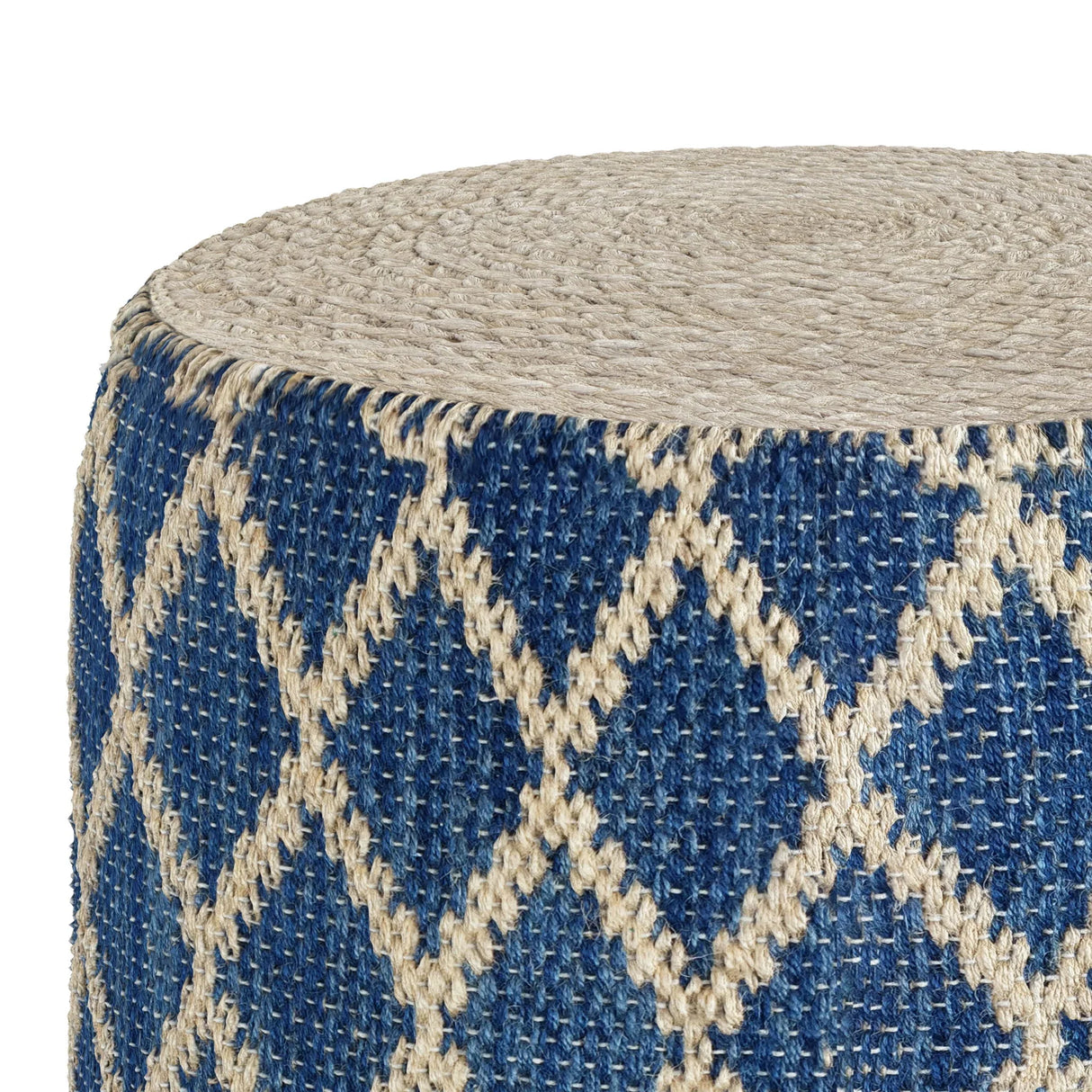 Edgeley - Handcrafted Round Pouf - Furniture Home Direct