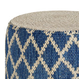Edgeley - Handcrafted Round Pouf - Furniture Home Direct