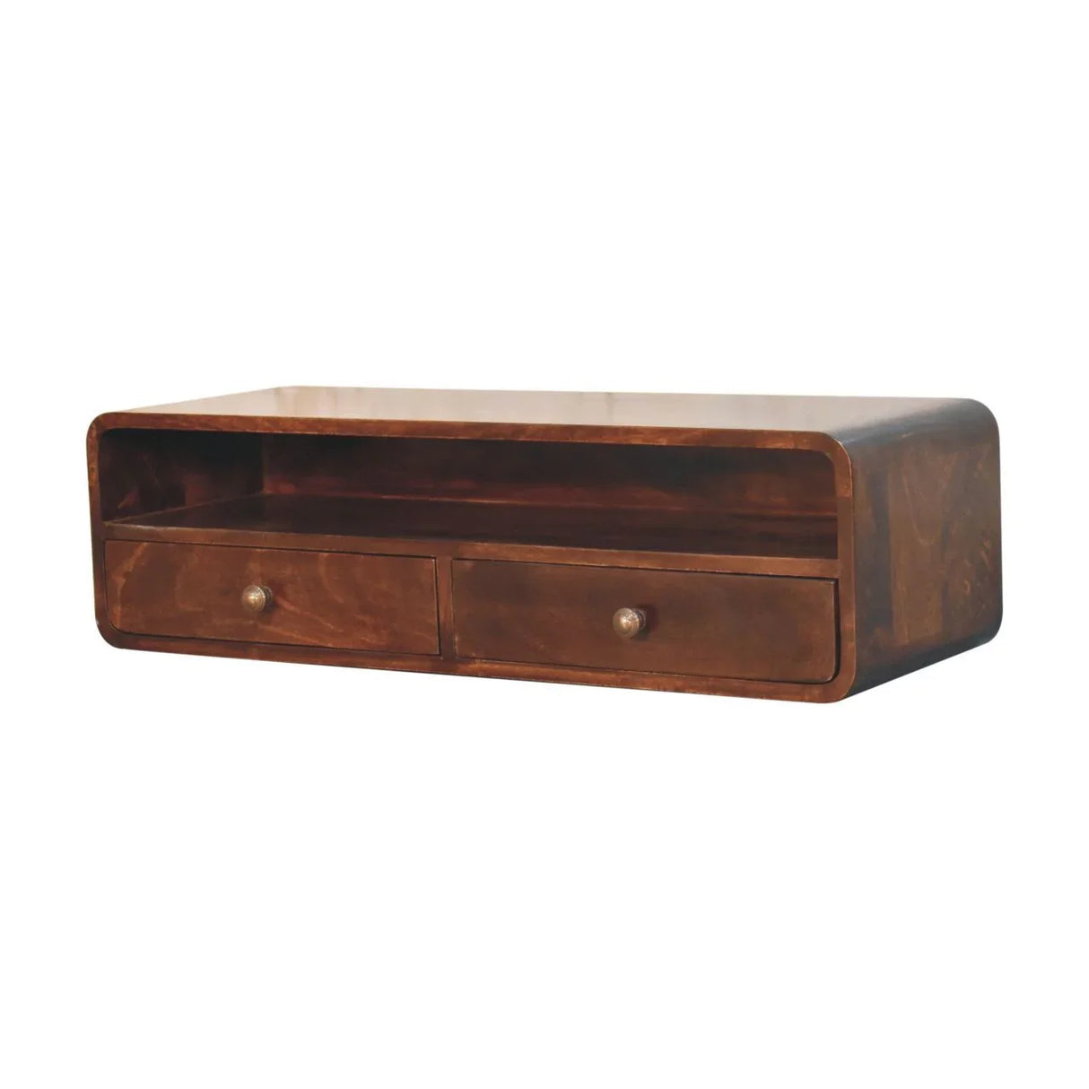 Floating Open Console - Walnut - Furniture Home Direct
