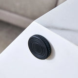 Coffee Table Marble-Effect Cube Geometric Design White - Furniture Home Direct