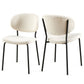 Boucle Dining Chairs, Dining Chairs With Metal Legs For Dining Room, Kitchen, Living Room - Furniture Home Direct