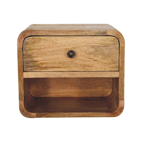 Mini Floating Open Bedside - Oak - Furniture Home Direct