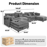 U Shaped Sectional Cloud Couch For Living Room - Furniture Home Direct