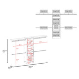 Closet System With 3 Drawers And 5 Shelves Modular White - Furniture Home Direct