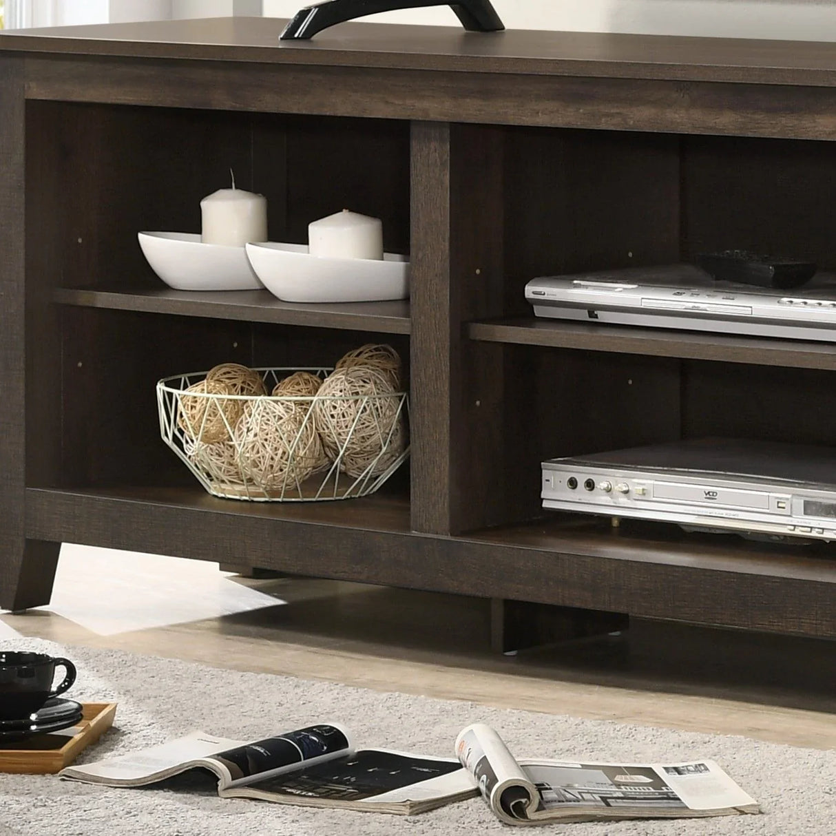 Benito - TV Stand With Open Shelves And Cable Management - Furniture Home Direct